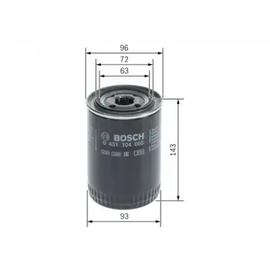 BOSCH Yağ Filtresi (OC 54) - VW Grubu (VW/Audi/Seat/Skoda) 0451104066
