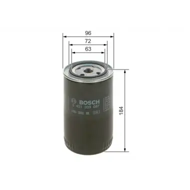 BOSCH Yağ Filtresi (H19w06 / Oc105) - VW Grubu (VW/Audi/Seat/Skoda) 0451203087
