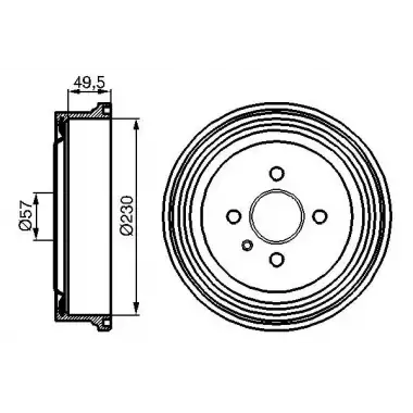 BOSCH Kampana Arka (0986477100) - Opel