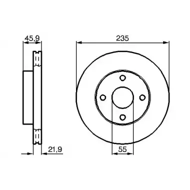 BOSCH Fren Diski Ön (0986478787) - Japon Araçları