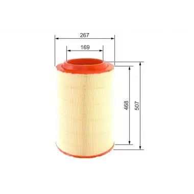 BOSCH Hava Filtresi (Filtre Elemanı) (09864B0006) - Ağır Vasıta