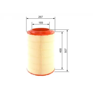 BOSCH Hava Filtresi (Filtre Elemanı) (09864B0006) - Ağır Vasıta