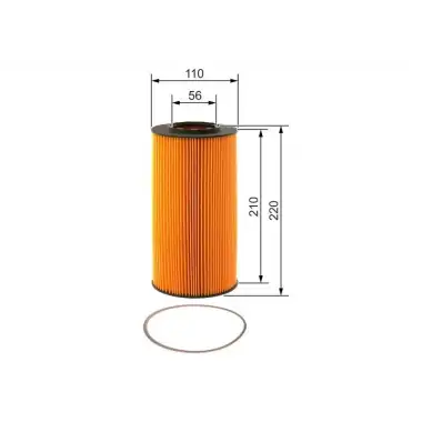 BOSCH Yağ Filtresi (Filtre Elemanı) (09864B7001) - Ağır Vasıta