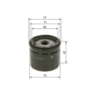 BOSCH Yağ Filtresi (09864B7011) - Renault / Dacia