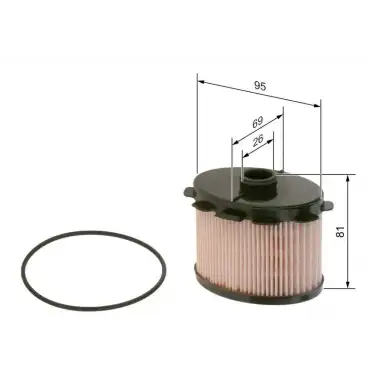BOSCH Yakıt Filtresi (1457431703) - Peugeot / Citroën / DS