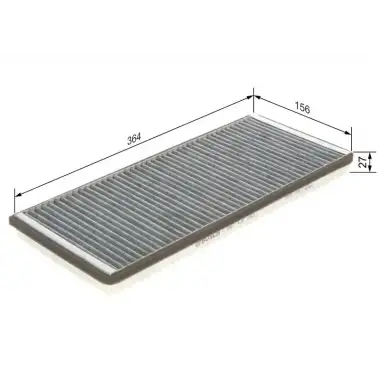 BOSCH Polen Filtresi (Lak83 (Karbonlu)) - VW Grubu (VW/Audi/Seat/Skoda) 1987432343