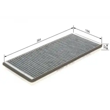 BOSCH Polen Filtresi (Lak83 (Karbonlu)) - VW Grubu (VW/Audi/Seat/Skoda) 1987432343