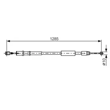 BOSCH EL Fren Teli Sol (Arka) - Mercedes-Benz 1987482026