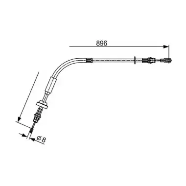 BOSCH EL Fren Teli Ön (Önden Çeker 6 Vites/mk31 & BD) - Ford 1987482543