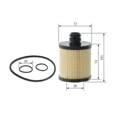 BOSCH Yağ Filtresi (Euro6) - Opel F026407108