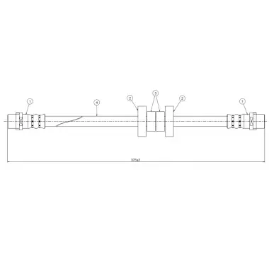 CAVO Fren Hortumu Ön ((370 Mm)) - VW Grubu (VW/Audi/Seat/Skoda) CAVO C800 114B