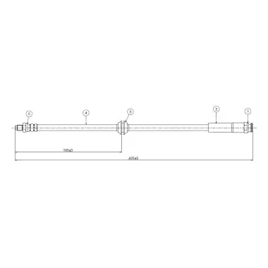 CAVO Fren Hortumu Arka (Arka) (CAVO C800 478A) - Fiat / Alfa / Lancia