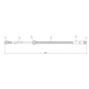 CAVO Fren Hortumu Arka ((500 Mm)) - VW Grubu (VW/Audi/Seat/Skoda) CAVO C900 127A