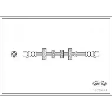 CORTECO Fren Hortumu Ön (24.5237-0345.3 / 23178) - VW Grubu (VW/Audi/Seat/Skoda) 19020444