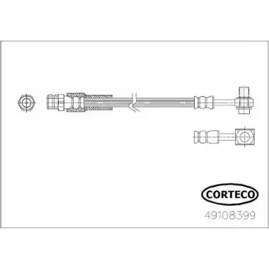 CORTECO Fren Hortumu Arka (49108399) - VW Grubu (VW/Audi/Seat/Skoda)