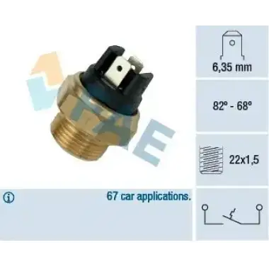 FAE Fan Müşürü (Soketli ( 68-82 )) - Fiat / Alfa / Lancia FAE 37350