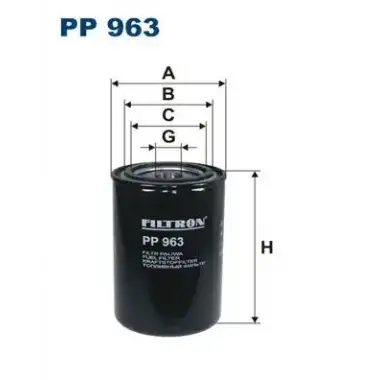 FILTRON Yakıt Filtresi (Vidalı Filtre) (PP 963) - Ağır Vasıta
