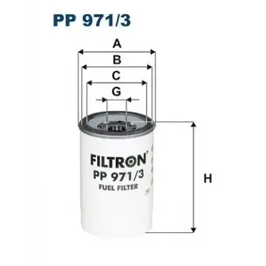 FILTRON Yakıt Filtresi (Vidalı Filtre) (PP 971/3) - Ağır Vasıta