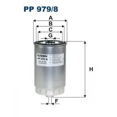 FILTRON Yakıt Filtresi (Kısa Vidalı Tip) - Kore Araçları (Hyundai/Kia) PP 979/8