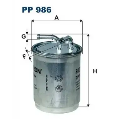 FILTRON Yakıt Filtresi (H281wk / Kl494) - VW Grubu (VW/Audi/Seat/Skoda) PP 986