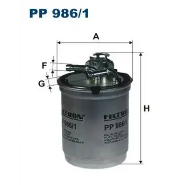 FILTRON Yakıt Filtresi (KL 497d) - VW Grubu (VW/Audi/Seat/Skoda) PP 986/1