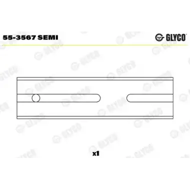 GLYCO Piston Kol Burcu (20 Pim / 87324690) - VW Grubu (VW/Audi/Seat/Skoda) GLY 55-3567 SEMI