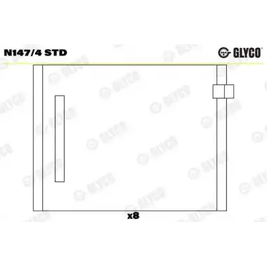 GLYCO Eksantrik Yatagi (77916600 (3 Silindir)) - VW Grubu (VW/Audi/Seat/Skoda) GLY N147/4 STD