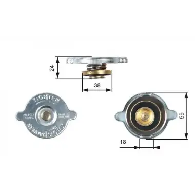 GATES Radyatör Yedek Su Depo Kapağı (RC125) - Mercedes-Benz