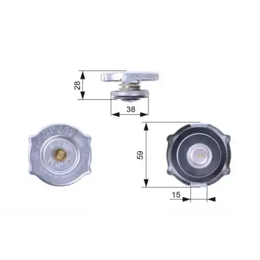 GATES Radyatör Kapağı (1,1 59 LÜK) - Fiat / Alfa / Lancia RC135
