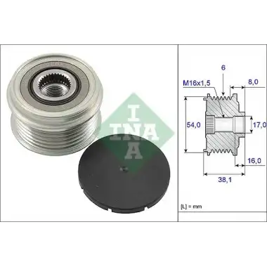 INA Alternatör Kasnağı (Valeo Tip 70amp) - Opel 535 0063 10