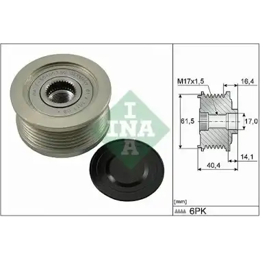 INA Alternatör Kasnağı (Rulmanlı) (535 0115 10) - Fiat / Alfa / Lancia