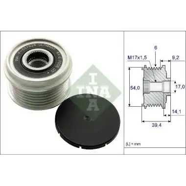 INA Alternatör Kasnağı (Şarj Kasnağı Denso Tipi) - Fiat / Alfa / Lancia 535 0151 10