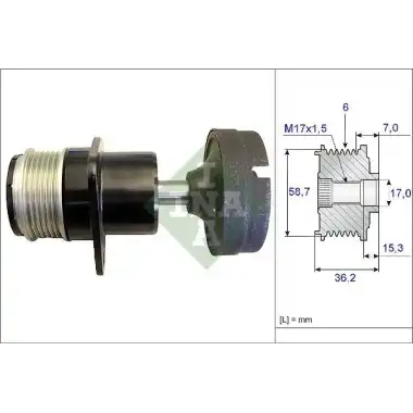 INA Alternatör Safti(kasnak) - Ford 535 0157 10