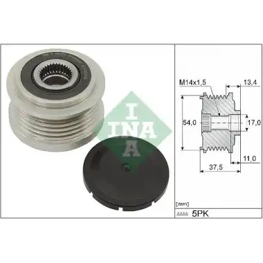INA Alternatör Kasnağı (Sarz Kasnağı) - Fiat / Alfa / Lancia 535 0278 10