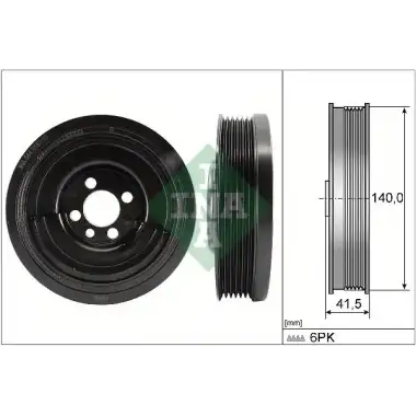 INA Krank Kasnağı (80000680) - VW Grubu (VW/Audi/Seat/Skoda) 544 0163 10