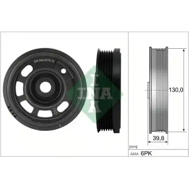 INA Krank Kasnağı (49113756) - VW Grubu (VW/Audi/Seat/Skoda) 544 0174 10