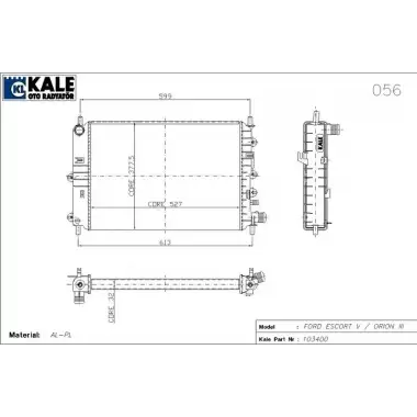 KALE Su Radyatörü (0210172AL) - Ford