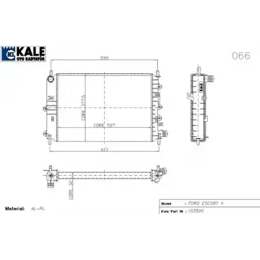 KALE Su Radyatörü (0211182AL) - Ford