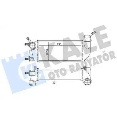 KALE Turbo Radyatörü ([Brazing] [290x127,8x64]) - Fiat / Alfa / Lancia 344885