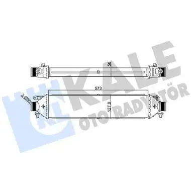 KALE Turbo Radyatörü (Intercooler 572 X 127 X 50) - Fiat / Alfa / Lancia 346400