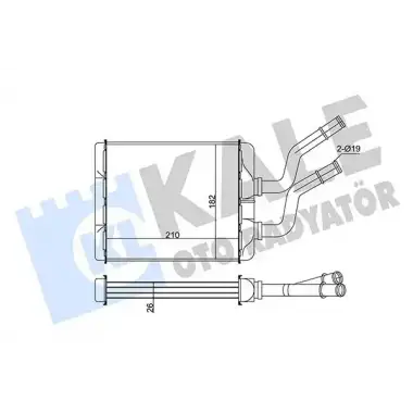 KALE Kalorifer Radyatörü (Brazing) (346520) - Fiat / Alfa / Lancia
