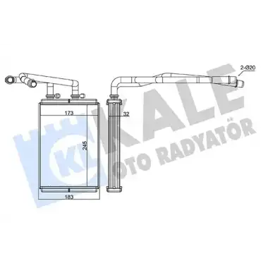 KALE Kalorifer Radyatörü (Brazing) (346840) - Fiat / Alfa / Lancia