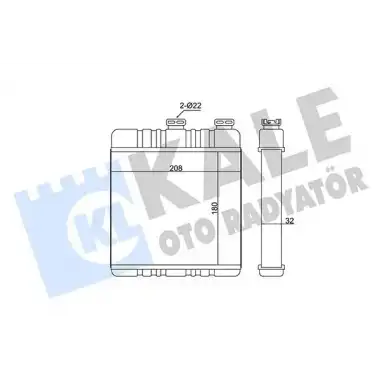KALE Kalorifer Radyatörü (Al/brz Behr Tip) - Opel 347115