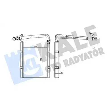 KALE Kalorifer Radyatörü (A/M 150x220x20 : Kalorifer Petegi) - Kore Araçları (Hyundai/Kia) 347415