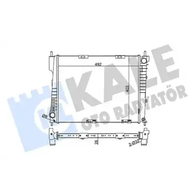 KALE Su Radyatörü ([Brazing] [492x403x26]) - Renault / Dacia 350990