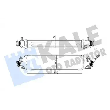 KALE Turbo Radyatörü ((MT) [Brazing] [580x147x80]) - Fiat / Alfa / Lancia 352415