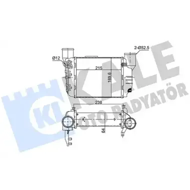 KALE Turbo Radyatörü (352445) - VW Grubu (VW/Audi/Seat/Skoda)