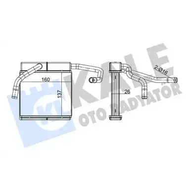 KALE Kalorifer Radyatörü ((Uj08-61-a10a)) - Ford 355185