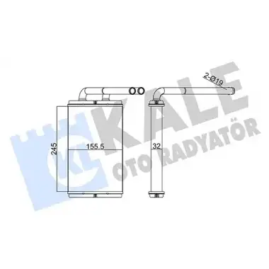 KALE Kalorifer Radyatörü (Brazing 32 MM) - Opel 355240