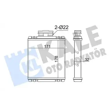 KALE Kalorifer Radyatörü (8FH 351 511-764) - VW Grubu (VW/Audi/Seat/Skoda) 355245